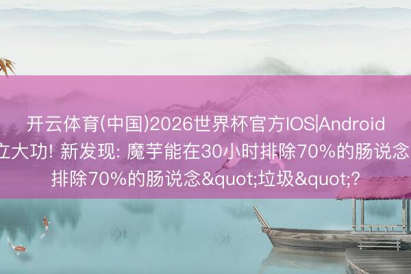 开云体育(中国)2026世界杯官方IOS|Android手机app下载 魔芋立大功! 新发现: 魔芋能在30小时排除70%的肠说念"垃圾"?