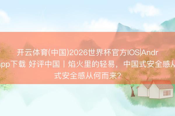 开云体育(中国)2026世界杯官方IOS|Android手机app下载 好评中国丨焰火里的轻易,中国式安全感从何而来?