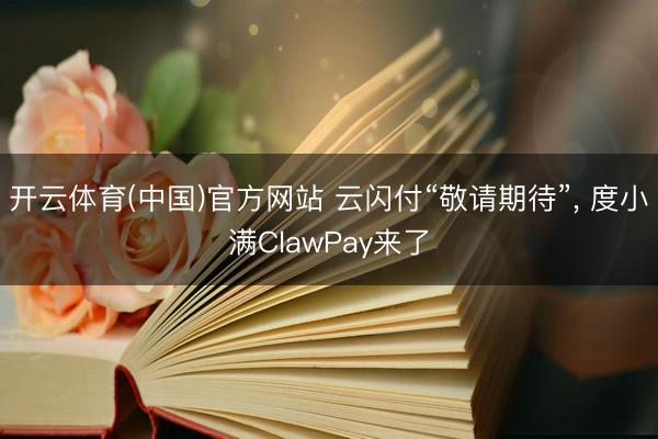 开云体育(中国)官方网站 云闪付“敬请期待”， 度小满ClawPay来了