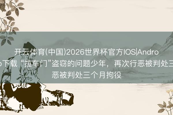 开云体育(中国)2026世界杯官方IOS|Android手机app下载 “拉车门”盗窃的问题少年,再次行恶被判处三个月拘役