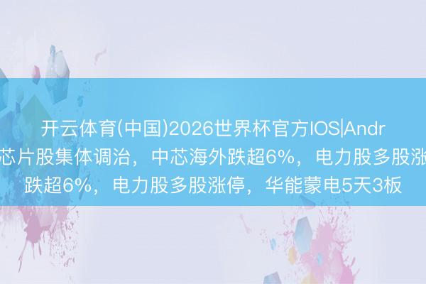 开云体育(中国)2026世界杯官方IOS|Android手机app下载 A股芯片股集体调治，中芯海外跌超6%，电力股多股涨停，华能蒙电5天3板