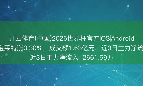 开云体育(中国)2026世界杯官方IOS|Android手机app下载 宝莱特涨0.30%，成交额1.63亿元，近3日主力净流入-2661.59万