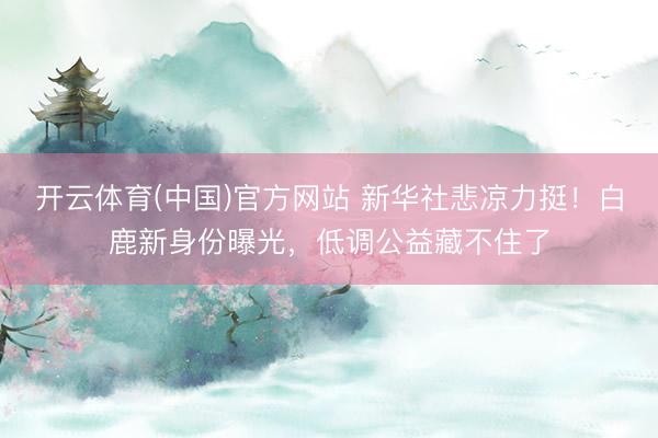 开云体育(中国)官方网站 新华社悲凉力挺!白鹿新身份曝光,低调公益藏不住了