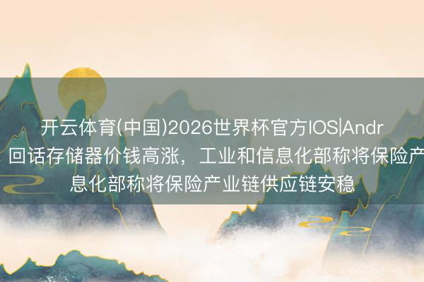 开云体育(中国)2026世界杯官方IOS|Android手机app下载 回话存储器价钱高涨，工业和信息化部称将保险产业链供应链安稳